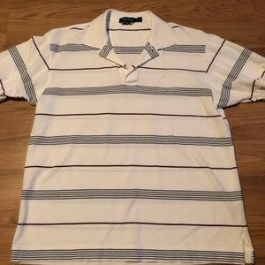 🔥Nautica White striped Polo Shirt